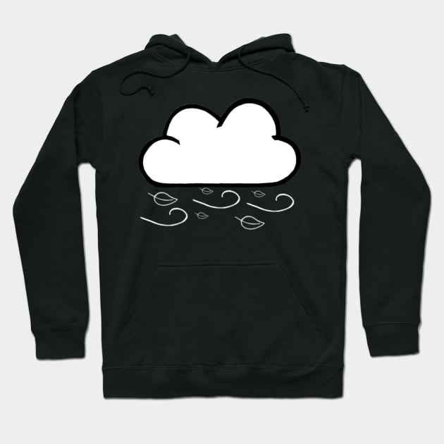 Windy Cloud Pattern (Black) Hoodie by thcreations1